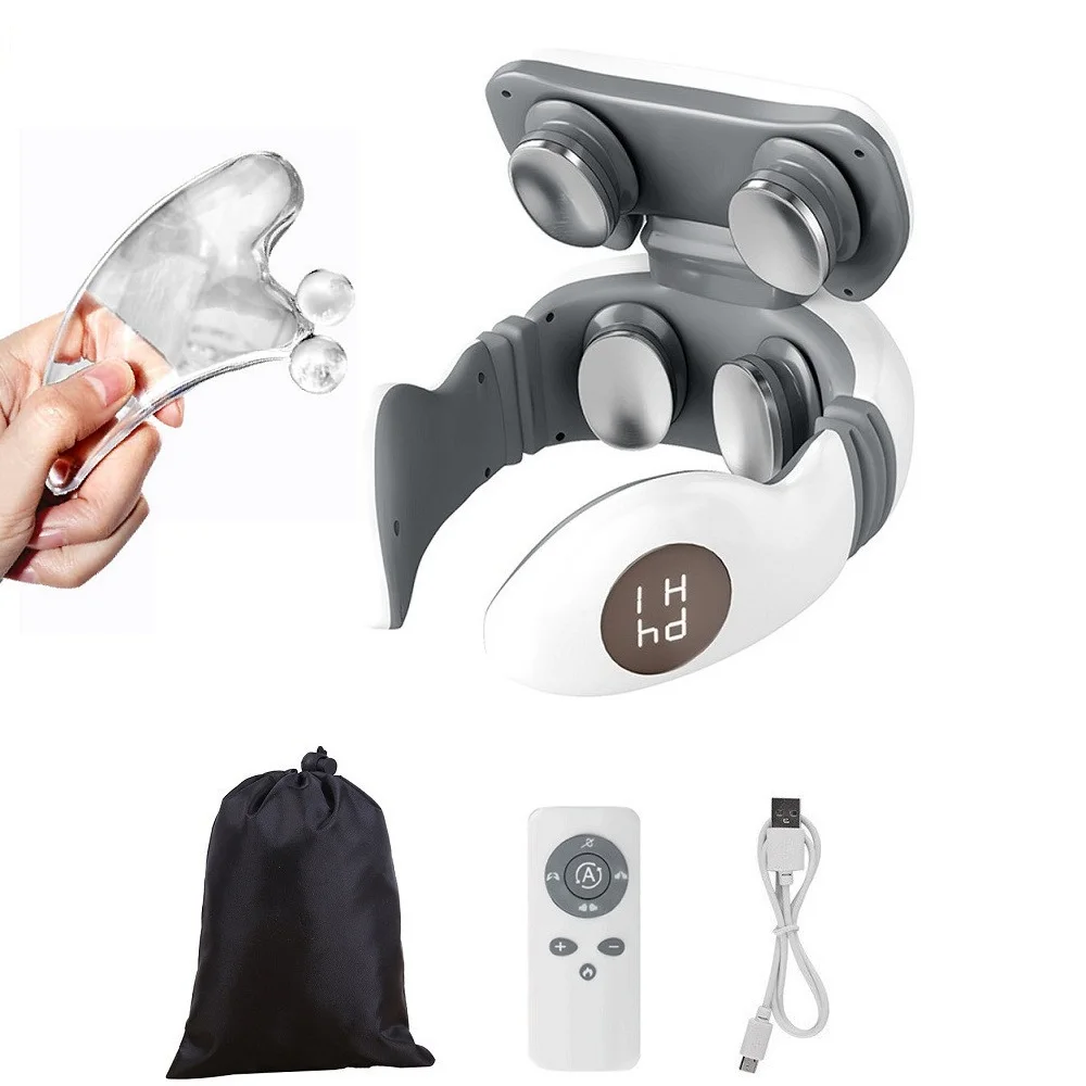 Upgrade Neck Massager with LCD Display 42℃ Hot compress 9 Levels TENS Electric Impulse Pain Relief Neck Shoulder Massager