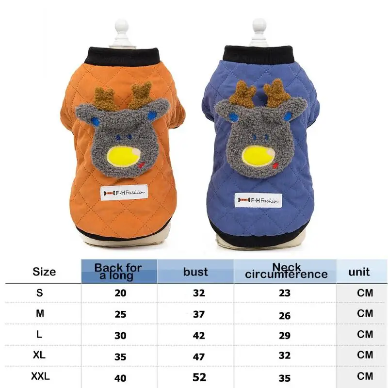 Модная симпатичная куртка с оленем для домашних животных, собаки, кошки, олень, красивая мягкая индивидуальная популярная мягкая хлопковая одежда, товары для домашних животных