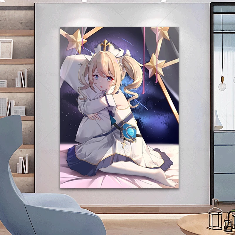 Anime genshin impacto jogo personagens masculinos elf xiao lona pintura  cartaz dos desenhos animados imagem da parede arte decoração do quarto casa  presentes - AliExpress