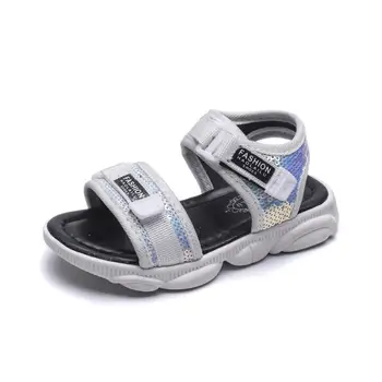 

Children's Sandals High Quality Kids Shoes Baby Boys Girls Patchwork Summer Beach Sport Soft Leather Sandals Shoes Sneakers