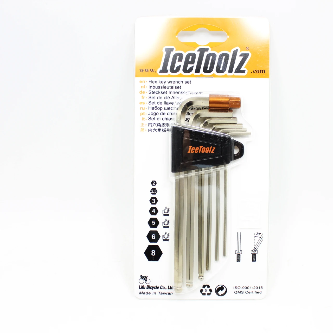 Набор шестигранных ключей IceToolz 36Q1 2/2 5/3/4/5/6/8 мм 4x5x6 с шаровым концом 7 шт./компл.