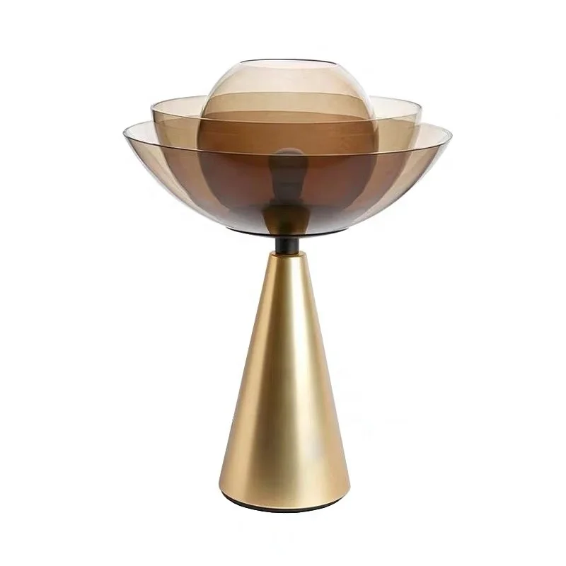

New Arrival Glass Fancy And Metal Base Promotion Light Table Lamp For Home table lamp