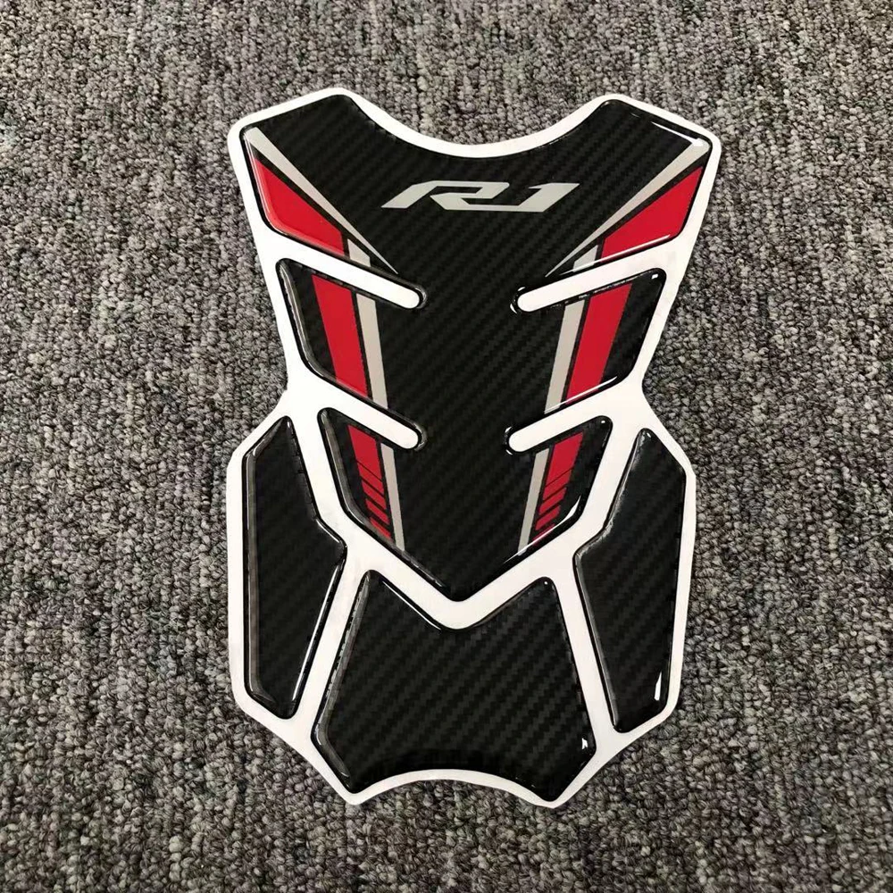 Per Yamaha Yzf-R1 R1 R1M Street Bike 3D Carbon-Look Moto Tank Pad Protector Sticker