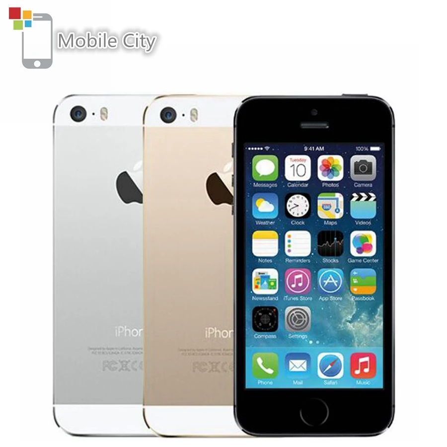 Apple iPhone 5S IOS 4G LTE Unlocked Mobile 4.0'' 16GB/32GB/64GB ROM WiFi GPS 8MP Touch ID Fingerprint Used Smartphone cell phones with 3 cameras