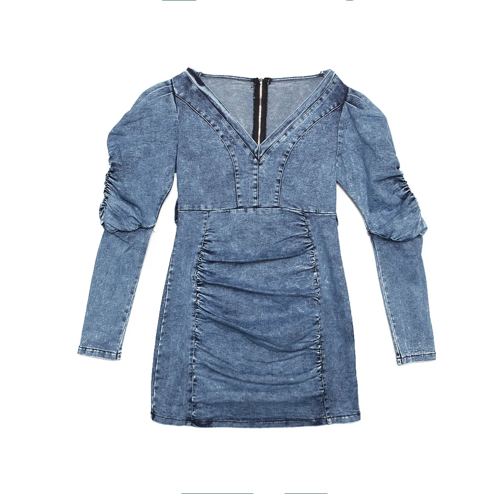 Джинсовое облегающее мини платье элегантные женские платья новинка 2019 джинсовое