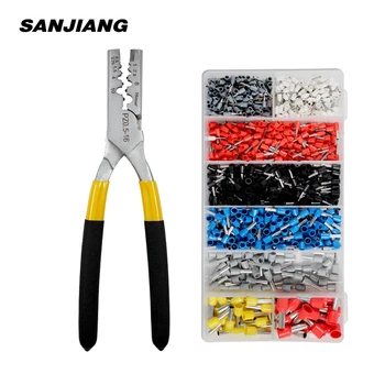 

PZ0.5-16 Terminal wire ferrule Crimping tools 0.5-16mm² Mini Crimper Pliers for insulated and non-insulated ferrules terminal