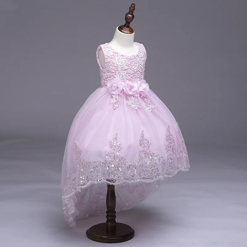 Spring And Summer New Products Flower Fairy Children Tailing Evening Gown Sequin Flower Children Princess Skirt Children Dress