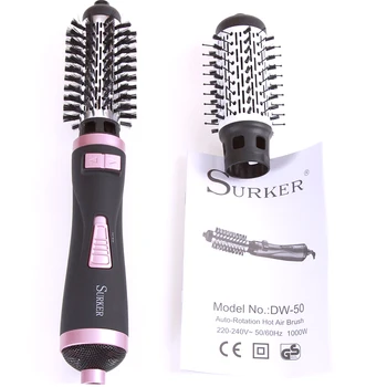 

2 In 1 Rotating Brush Hot Air Styler Comb Curling Iron Roll Styling Brush Hair Dryer Blow With Nozzles 2 Speed & 3 Heat Setting