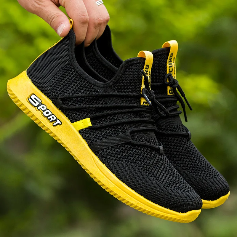 

2019 Trend Versatile Casual Shoes Men Fly Woven Breathable Comfortable Flat-Style Athletic Shoes Casual Shoes