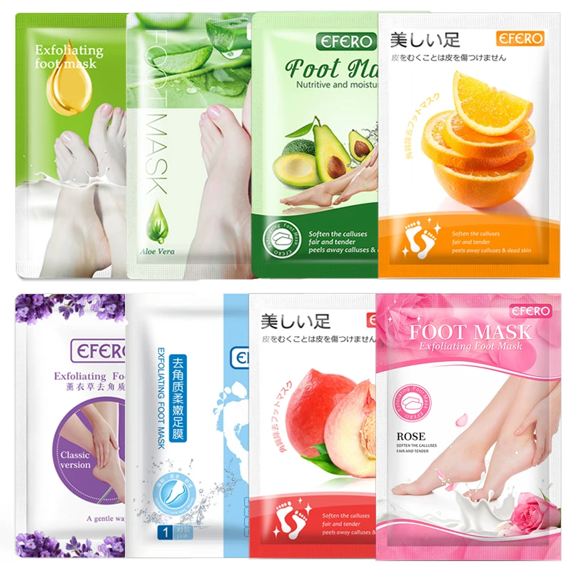 

8Packs Dead Skin Remover Foot Mask Peel Exfoliating Feet Mask Socks Pedicure Foot Care Tool Moisturizing Feet Peeling Mask