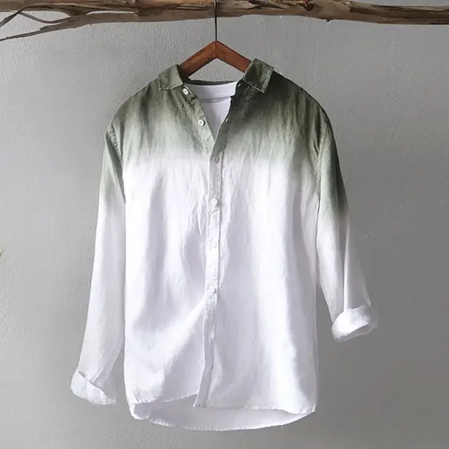 2021 Men's Shirt Fashion Cotton Long 