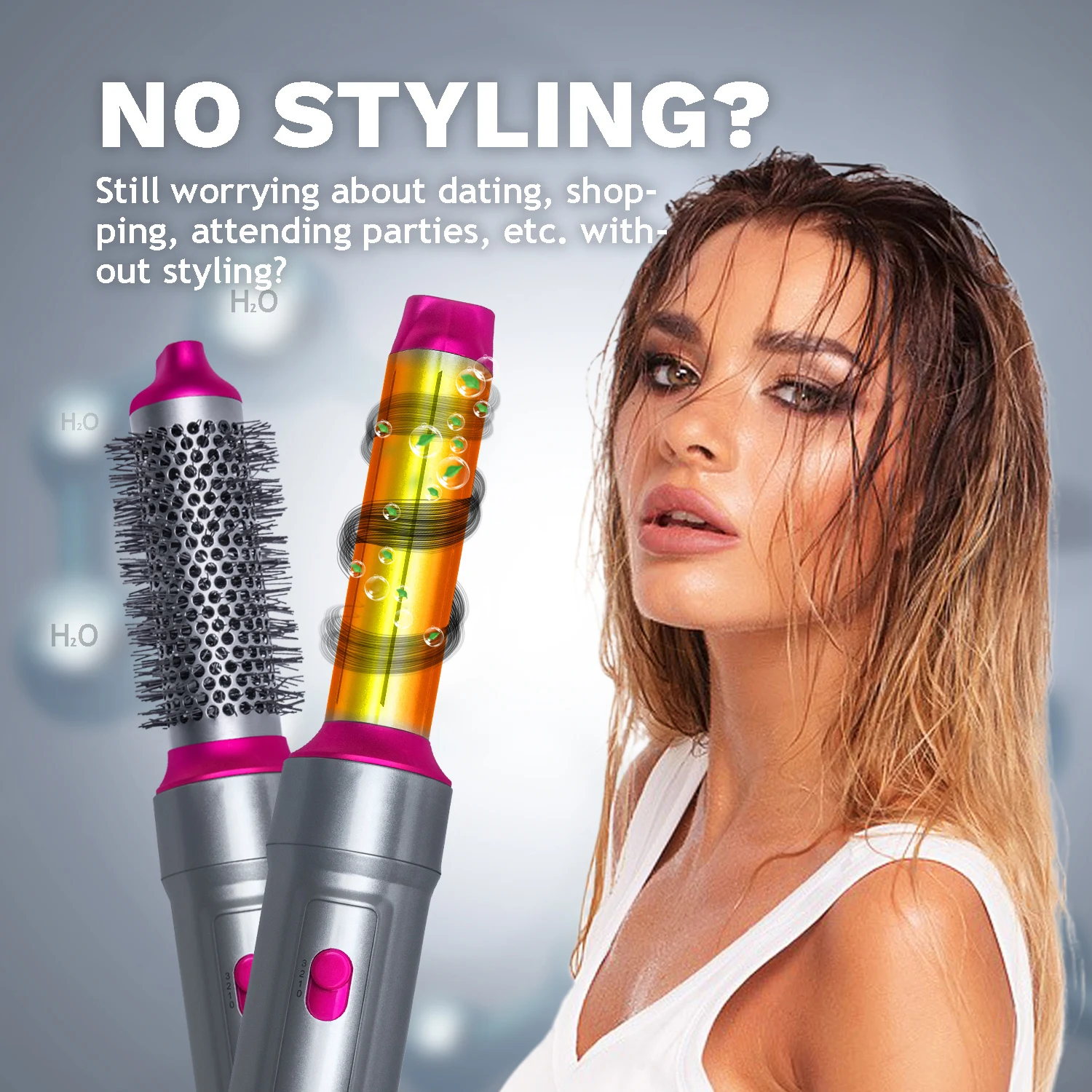 Upgrated 5 In 1 Hot Air Hair Curler Set Negative ion Hair Dryer Hot Comb  Brush Curling Iron Styler Tools For Dyson Airwraps - AliExpress