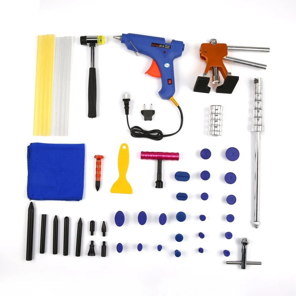 

Paintless Dent Repair PDR Tools Slide Hammer Puller Hail Removal Auto Car Body Tap Kit with PDR Glue Sticks + PDR Glue Tabs