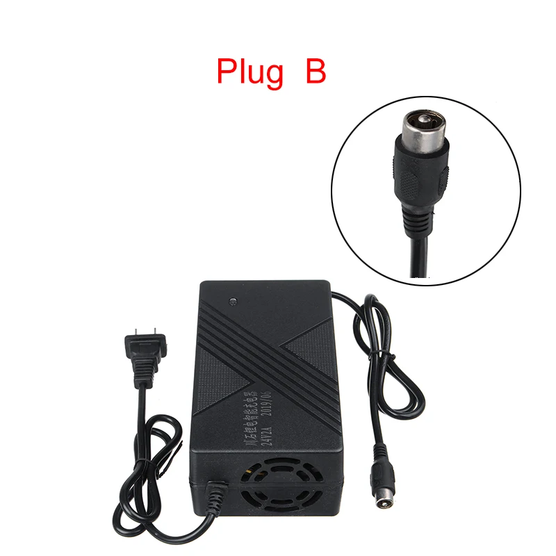 24V зарядное устройство выход 24V 2A зарядное устройство Вход 220V AC литий-ионное зарядное устройство для электрического велосипеда скутера зарядное устройство - Цвет: Plug B