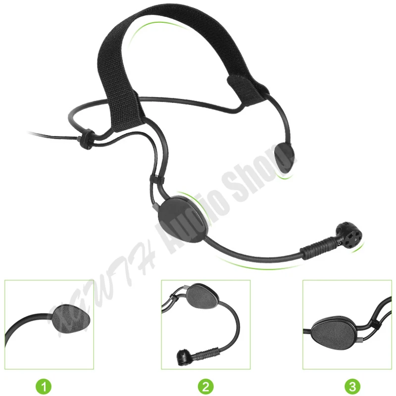 ME3 헤드셋 마이크 AKG Shure Senheiser 무선 바디팩 송신기 시스템용 헤드워너 하이퍼카디오이드 콘덴서 마이크
