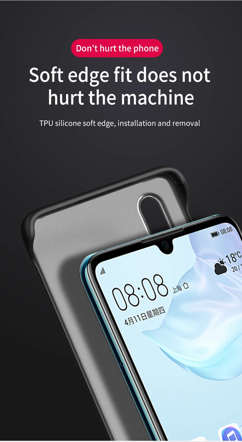 SMORSS полупакет чехол для телефона для huawei p30 pro без полей Матовый Жесткий Корпус Ультратонкий прозрачный силиконовый защитный чехол p30