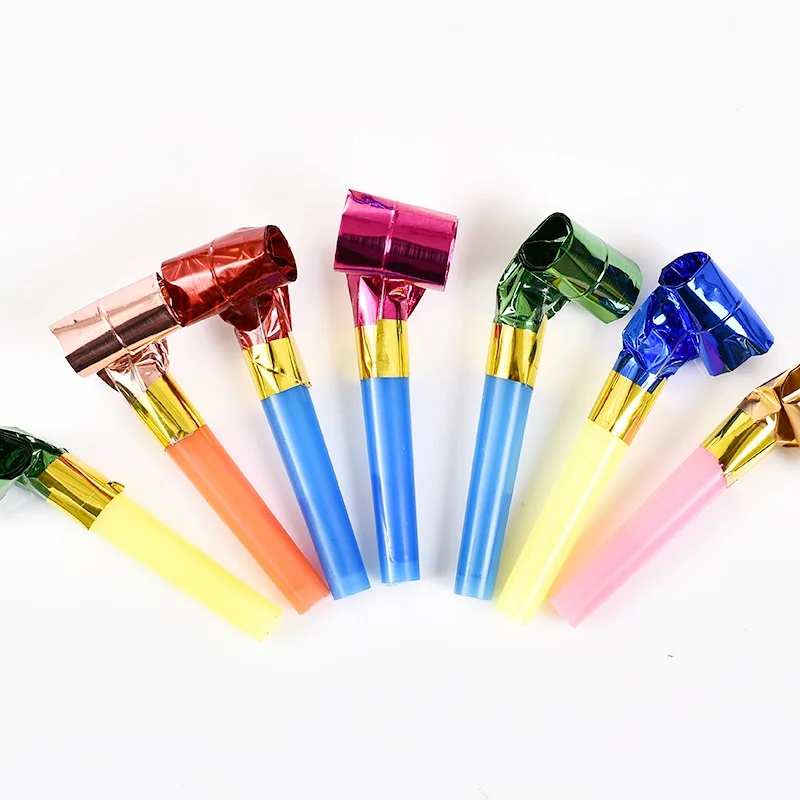 Multicolor Plastic Cheering Props,Cheerleading Air Horn,Blowing Horn,Children Whistle,Birthday Party Supplies,Cheerleader Supprt