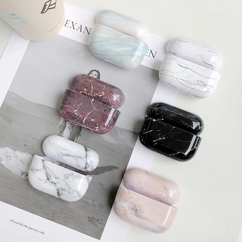 

For AirPods PRO Case Luxury Marble Stone flower Print Hard 3D Pattern Earphone Case for Apple Airpods PRO3 Headphone Cases Capa