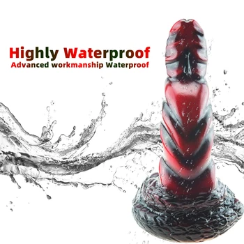 Red-black Monster Dildo Serpentine Dildos For Anal Big Penis For Women Masturbation Huge Dick Anal Sex Erotic Toys For Couples 6