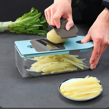 

HIFAUR 10 IN 1 Vegetable Cutter Slicer Fruit Cutter Potato Peeler Carrot Cheese Grater Vegetable Slicer Kitchen Accessories