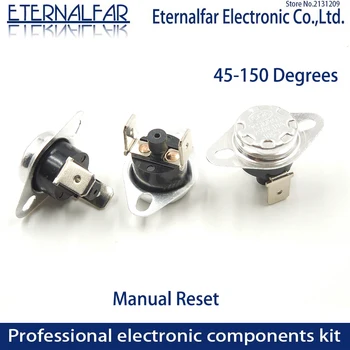 

KSD301 10A 80C 85C 90C 95C 100C 105C 110C Celsius Manual Reset Thermostat Normally Closed Temperature Switch Temperature Control