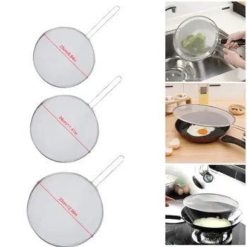 

Oil Splatter Screen Stainless Steel Fine Mesh Grease Splatter Guard For Frying Pan Tools 25cm/29cm/33cm