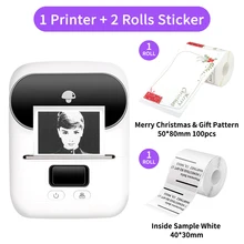 

Portable Printer Phomemo M110 Christmas Labels Sticker Maker Wireless Thermal Barcode Label Machine for Android & IOS Phone