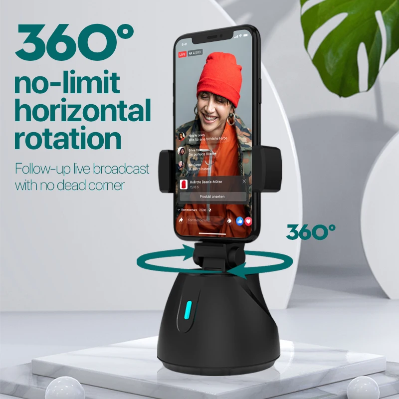 Pivo Camera 360 Smartphone Selfie Stok 360 ° Rotatie Auto Gezicht Object Tracking Telefoon Mount Vlog Schieten Mount Houder|Selfie Stick| - AliExpress