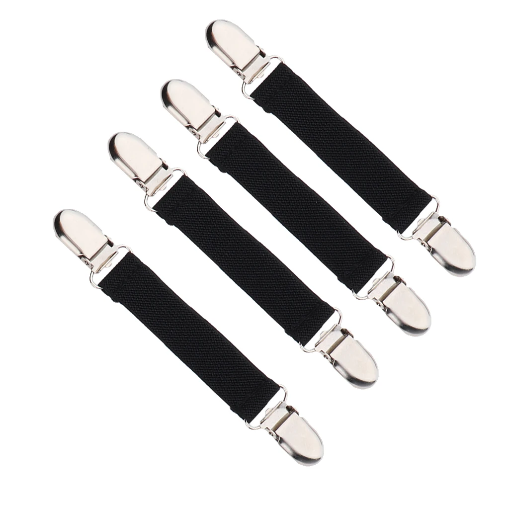 4Pcs Kids Skiing Gloves Non-Slip Straps Versatile Elastic Glove Mitten Clip Tight Grip Sweater Clips Blouse Clasp Linking Straps 3