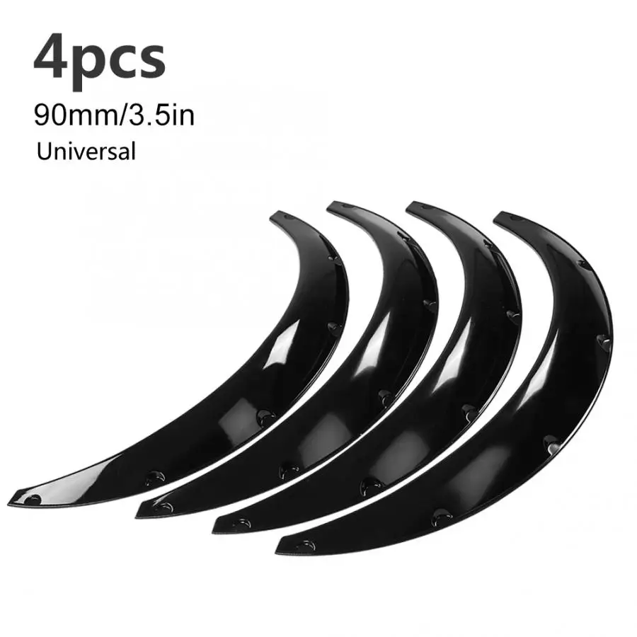 4Pcs 90mm/3.5in Flexible Car Front & Rear Fender Flares Extra Wide Body Wheel Arches Universal Brand New | Автомобили и