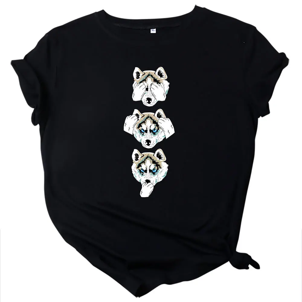 Женская футболка с коротким рукавом и круглым вырезом из натурального хлопка |