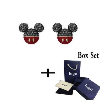 

2020 SWA Fashion New Cute and cute mouse decoration pierced earrings, great accessories for ladies' daily dress up free shipping