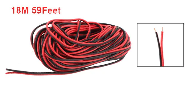 Uxcell 2 м 6 м 9 м 15 м красный черный провод 2pin УДЛИНИТЕЛЬ шнур 20-28 AWG параллельный провод Оловянная медь для светодиодной ленты