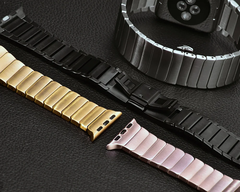 Ремешок с пряжкой бабочкой для apple Watch band 4 (iwatch 5) 44 мм 40 ремешок watch 3 2 1 42 38