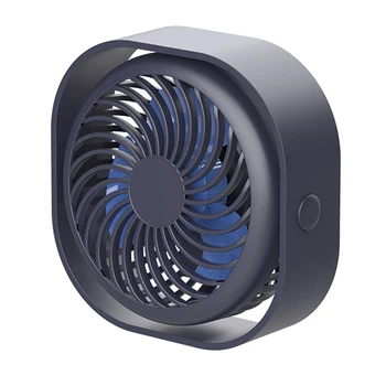 

High Quanlity-Portable Desk Fan, Wireless use Mini Table Fan, 3 Speeds Quiet Personal Fan for Home Office and Travel-Bl