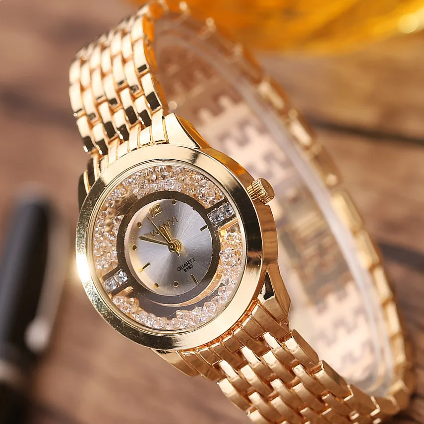 

Korean-style Stars Diamond Set Quicksand Ladies' Watch Fashion Ball Bearing Delicacy Small Dial Luxury Quartz Watch Women's
