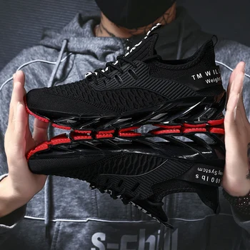 

New Blade Running Shoes for Men Antiskid Damping Cool Outsole Walking Trekking Leisure Summer Running Zapatills Sneakers