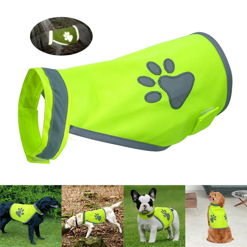 Chaleco de alta visibilidad para perro, ropa para perro, chaqueta, abrigo para perros medianos y grandes, color verde|Chalecos para perro| - AliExpress