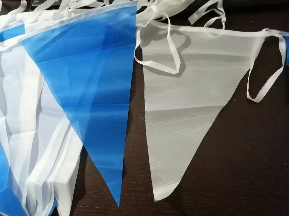 Flags Blue white red Bunting Garland Wedding Banners Flags Birthday Banner Baby Shower Decoration Birthday Party Supplies 8M