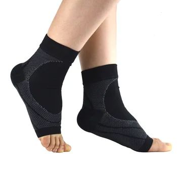 1 Paar Compressie Enkel Mouwen Protectors Gebreide Sport Running Fietsen Sokken Ondersteunt Enkelbrace Guard Gym Gewichtheffen
