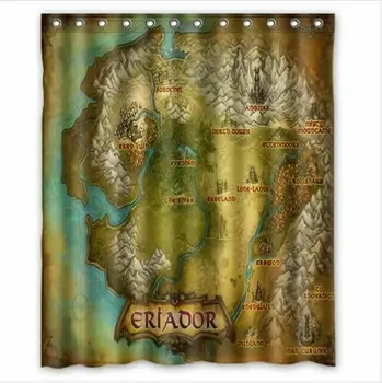 

Custom Lord of the Rings Map Custom Shower Curtain