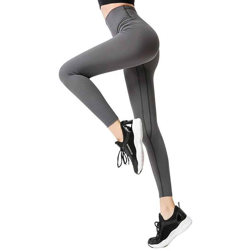 Gym Leggings Tights Woman Sports Fitness Leggings High Waist Nylon