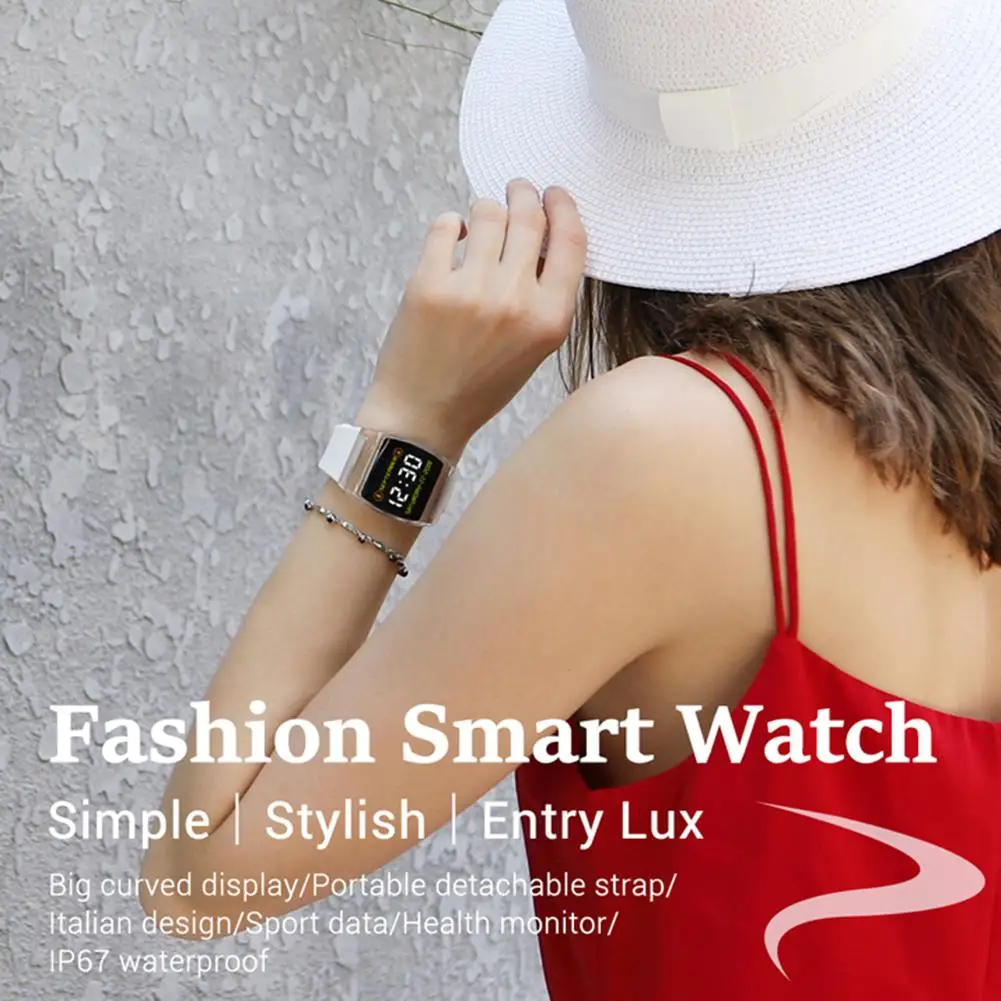 P63 Curved Screen Sports Smart Bracelet Step Counter Deep Waterproof Bluetooth Wristband Heart Rate Blood Pressure Monitor Watch