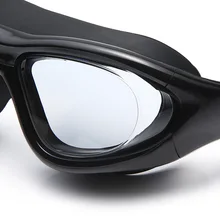 Мужские и женские очки для плавания по рецепту, большая коробка, гальваническое покрытие, высокое разрешение, водонепроницаемые, анти-туман, дайвинг с алкоголем, Vol