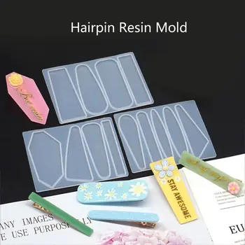 

23PCS DIY Barrettes Silicone Epoxy Resin Molds DIY Hair Pin Acrylic Mold Alligator Hair Clip Molds Jewelry Making Tools