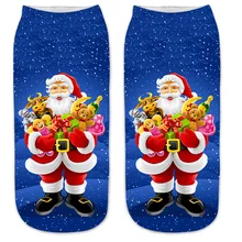 Beautiful cartoon 3D printing pattern socks ladies funny personality fashion emoticons casual Harajuku Christmas socks new