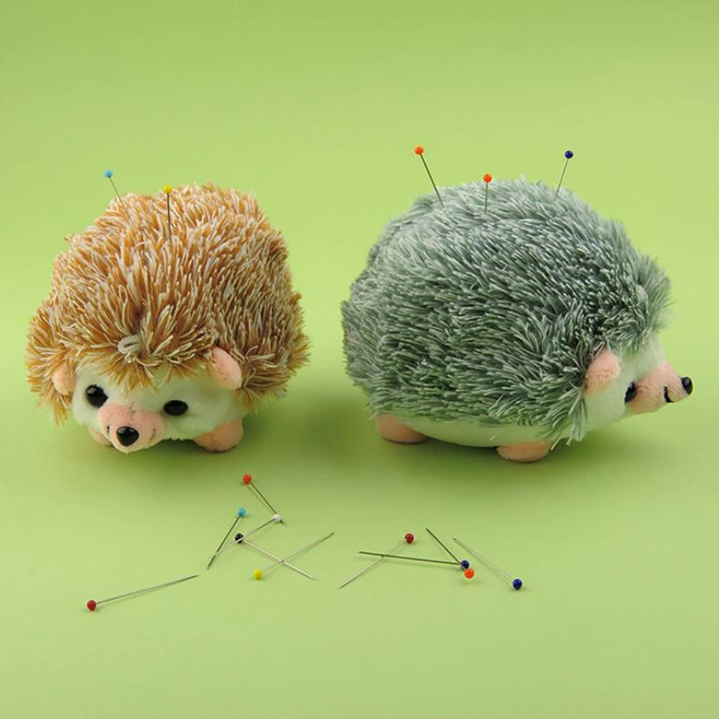 Hedgehog Shape Cute Sewing Pin Cushion Soft Cotton Fabric Needlework Accessory