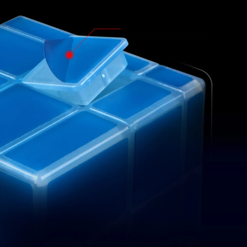 IQ-Cubes QiYi 3x3 синий светящийся зеркальный куб Высокая головоломка с быстрым кубом волшебное профессиональное обучение и образовательные кубики magicos детские игрушки