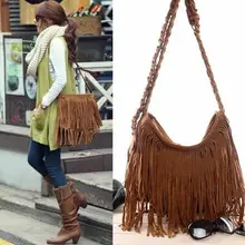 Сумки через плечо для женщин сумка с кисточками модная женская наплечная сумка Повседневная скраб Сумочка с бахромой сумка-тоут женская сумка-мессенджер
