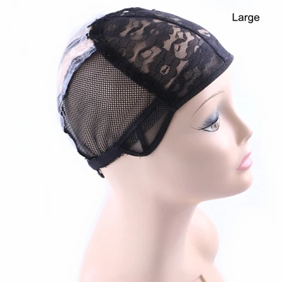 Black large size 5 шт/лот пластиковый, парик с сеткой с регулируемым ремешком для изготовления ткацких париков разных размеров - Цвет: Black large size